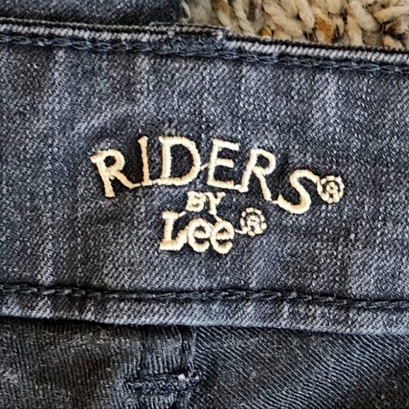 Riders By Lee Vintage Women's Distressed Black Bootcut Jeans size 18W - Picture 3 of 6